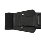Maxbell 70cm Dress Elastic Waist Belt Stretch Cinch Belt Bridal Women Wide Waistband Black