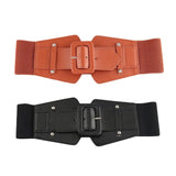 Maxbell 70cm Dress Elastic Waist Belt Stretch Cinch Belt Bridal Women Wide Waistband Black