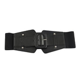 Maxbell 70cm Dress Elastic Waist Belt Stretch Cinch Belt Bridal Women Wide Waistband Black