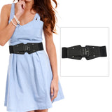 Maxbell 70cm Dress Elastic Waist Belt Stretch Cinch Belt Bridal Women Wide Waistband Black