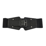 Maxbell 70cm Dress Elastic Waist Belt Stretch Cinch Belt Bridal Women Wide Waistband Black