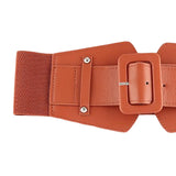 Maxbell 70cm Dress Elastic Waist Belt Stretch Cinch Belt Bridal Women Wide Waistband Borwn