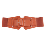 Maxbell 70cm Dress Elastic Waist Belt Stretch Cinch Belt Bridal Women Wide Waistband Borwn