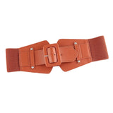 Maxbell 70cm Dress Elastic Waist Belt Stretch Cinch Belt Bridal Women Wide Waistband Borwn
