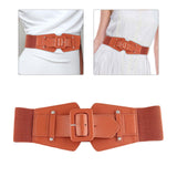 Maxbell 70cm Dress Elastic Waist Belt Stretch Cinch Belt Bridal Women Wide Waistband Borwn