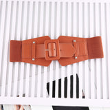 Maxbell 70cm Dress Elastic Waist Belt Stretch Cinch Belt Bridal Women Wide Waistband Borwn