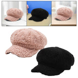 Maxbell Women Ladies Wool Cabbie Hat Painter Cap Autumn Winter All Match Fashion Black