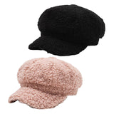 Maxbell Women Ladies Wool Cabbie Hat Painter Cap Autumn Winter All Match Fashion Black