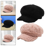 Maxbell Women Ladies Wool Cabbie Hat Painter Cap Autumn Winter All Match Fashion Black