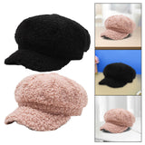 Maxbell Women Ladies Wool Cabbie Hat Painter Cap Autumn Winter All Match Fashion Black