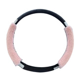 Maxbell Car Steering Wheel Cover Protector Winter Warm Odorless Anti Slip Auto Pink
