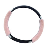 Maxbell Car Steering Wheel Cover Protector Winter Warm Odorless Anti Slip Auto Pink