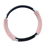 Maxbell Car Steering Wheel Cover Protector Winter Warm Odorless Anti Slip Auto Pink