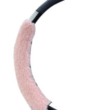 Maxbell Car Steering Wheel Cover Protector Winter Warm Odorless Anti Slip Auto Pink