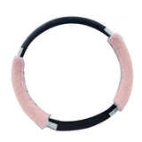 Maxbell Car Steering Wheel Cover Protector Winter Warm Odorless Anti Slip Auto Pink