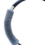 Maxbell Car Steering Wheel Cover Protector Winter Warm Odorless Anti Slip Auto Gray