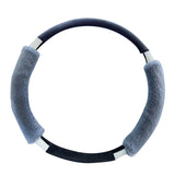 Maxbell Car Steering Wheel Cover Protector Winter Warm Odorless Anti Slip Auto Gray