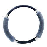 Maxbell Car Steering Wheel Cover Protector Winter Warm Odorless Anti Slip Auto Gray