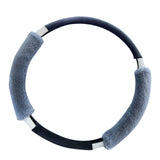 Maxbell Car Steering Wheel Cover Protector Winter Warm Odorless Anti Slip Auto Gray