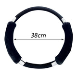 Maxbell Car Steering Wheel Cover Protector Winter Warm Odorless Anti Slip Auto Black