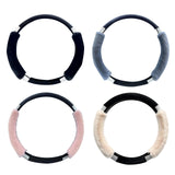 Maxbell Car Steering Wheel Cover Protector Winter Warm Odorless Anti Slip Auto Black