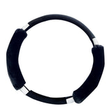 Maxbell Car Steering Wheel Cover Protector Winter Warm Odorless Anti Slip Auto Black