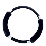 Maxbell Car Steering Wheel Cover Protector Winter Warm Odorless Anti Slip Auto Black