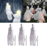 Maxbell Hanging Halloween Witches Light up Waterproof for Garden Outdoor Decor 3pcs Ornaments