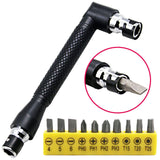 Maxbell Wrench Rods L Shaped impact Socket with 10 Screwdriver Bits Hand Tool