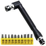 Maxbell Wrench Rods L Shaped impact Socket with 10 Screwdriver Bits Hand Tool