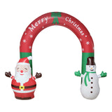 Maxbell 8ft Inflatable Christmas Arch Flashing Light for Xmas Garden Layout Props