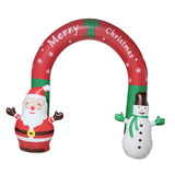 Maxbell 8ft Inflatable Christmas Arch Flashing Light for Xmas Garden Layout Props