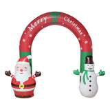 Maxbell 8ft Inflatable Christmas Arch Flashing Light for Xmas Garden Layout Props