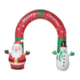 Maxbell 8ft Inflatable Christmas Arch Flashing Light for Xmas Garden Layout Props