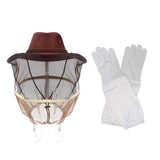 Maxbell Beekeeper Cowboy Hat with Veil and Gloves Anti Bee for Men Women Protection