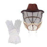 Maxbell Beekeeper Cowboy Hat with Veil and Gloves Anti Bee for Men Women Protection