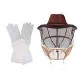 Maxbell Beekeeper Cowboy Hat with Veil and Gloves Anti Bee for Men Women Protection