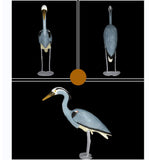 Maxbell Blue Heron Decoy Garden Statue Animal Sculpture for Yard Waterfall Porch