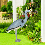 Maxbell Blue Heron Decoy Garden Statue Animal Sculpture for Yard Waterfall Porch