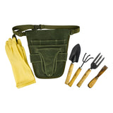 Maxbell Garden Tool Belt Tool Waist Pouch with Multiple Pocket for Women & Men Brown