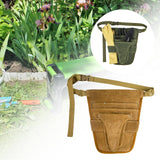 Maxbell Garden Tool Belt Tool Waist Pouch with Multiple Pocket for Women & Men Brown