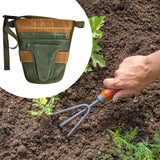 Maxbell Garden Tool Belt Tool Waist Pouch with Multiple Pocket for Women & Men green and brown
