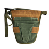 Maxbell Garden Tool Belt Tool Waist Pouch with Multiple Pocket for Women & Men green and brown
