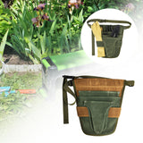 Maxbell Garden Tool Belt Tool Waist Pouch with Multiple Pocket for Women & Men green and brown