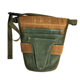 Maxbell Garden Tool Belt Tool Waist Pouch with Multiple Pocket for Women & Men green and brown