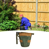 Maxbell Garden Tool Belt Tool Waist Pouch with Multiple Pocket for Women & Men green and brown