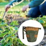 Maxbell Garden Tool Belt Tool Waist Pouch with Multiple Pocket for Women & Men green and brown