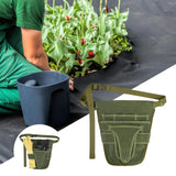 Maxbell Garden Tool Belt Tool Waist Pouch with Multiple Pocket for Women & Men Green