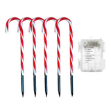 Maxbell Christmas LED Lamps String Candy Cane Battery Powered Lights for Lawn Garden