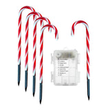 Maxbell Christmas LED Lamps String Candy Cane Battery Powered Lights for Lawn Garden